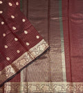 VSAS1550 - maroon color body, pallu , blouse.