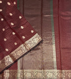 VSAS1550 - maroon color body, pallu , blouse.