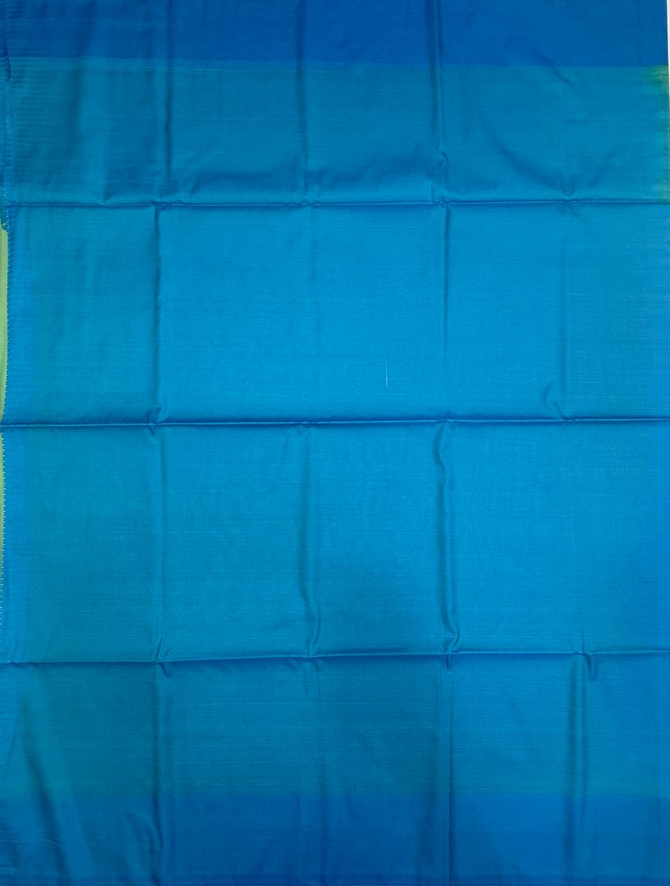 VSAS1551 - dual green color body, blue color pallu , blouse.