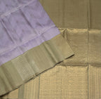 VSF1014 - pastel lavender color body , beige color pallu,blouse - Pure silk saree