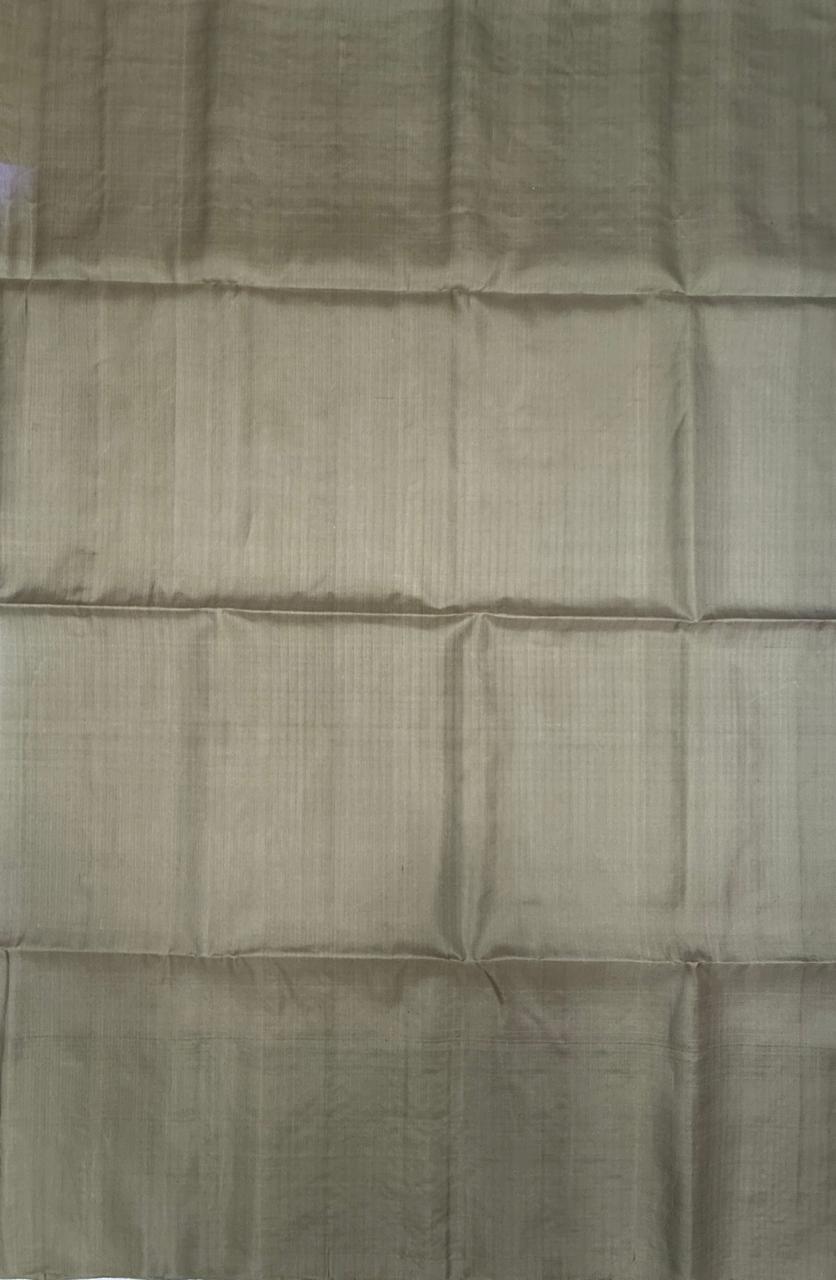 VSF1014 - pastel lavender color body , beige color pallu,blouse - Pure silk saree