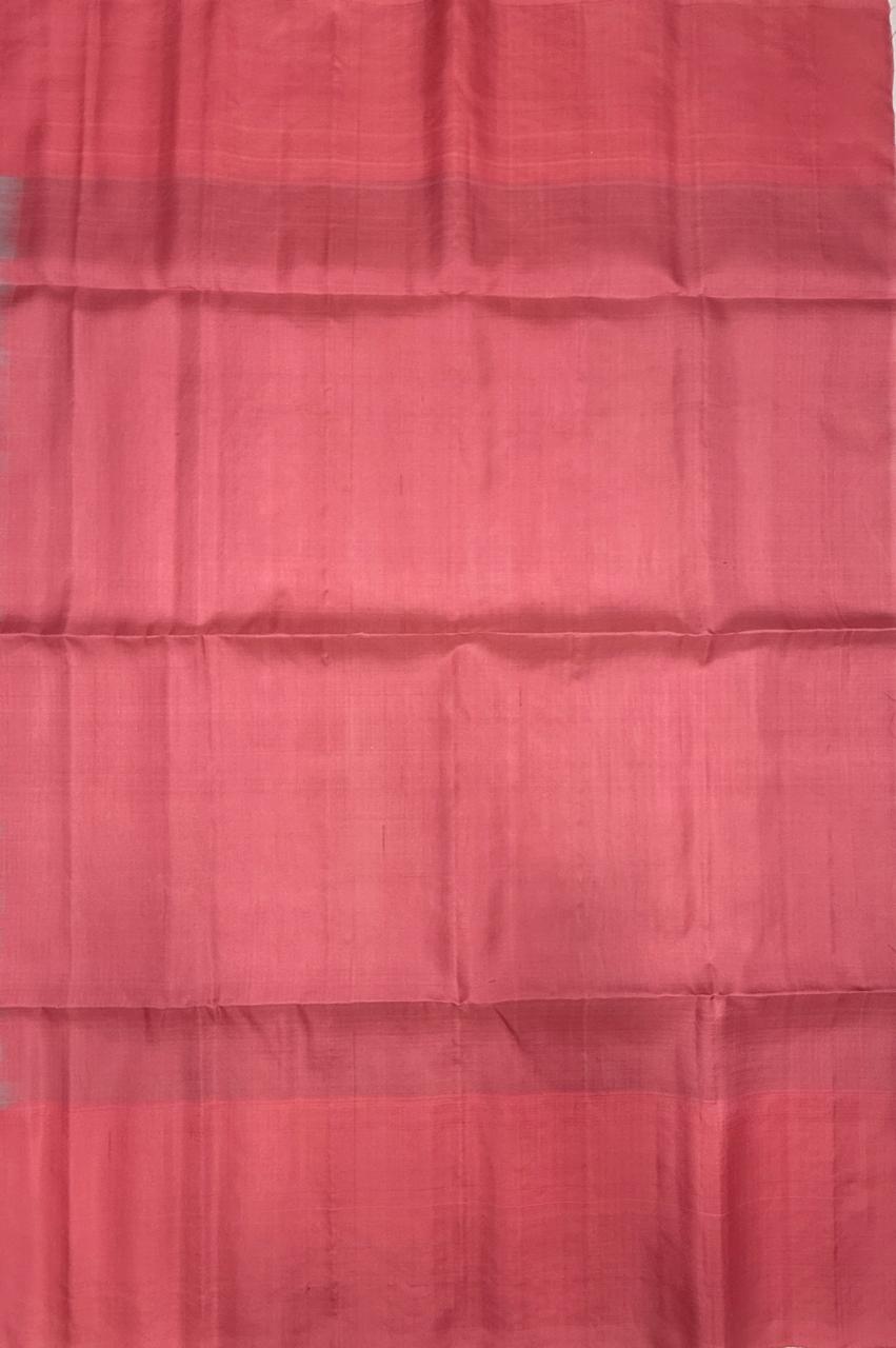 VSF1253 - light lavender color body , pink color pallu,blouse - Pure silk saree