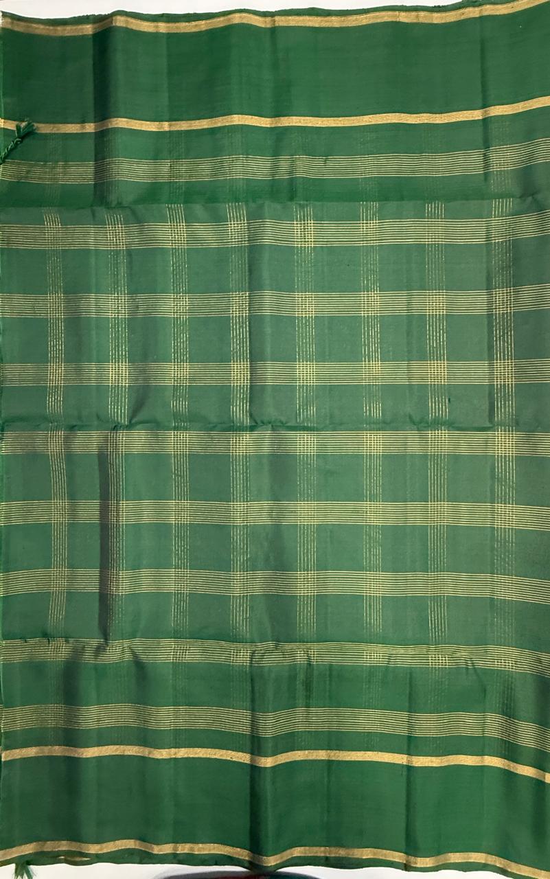 VSF1254 - light purple color body , green color pallu,blouse - Pure silk saree