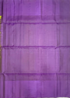 VSF1262 - leaf green color body , violet color pallu,blouse - Pure silk saree