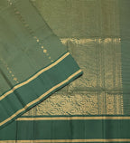 VSF1276 - dark green color body , pallu,blouse - Pure silk saree