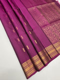 VSF1282 - purple color body , pallu,blouse - Pure silk saree