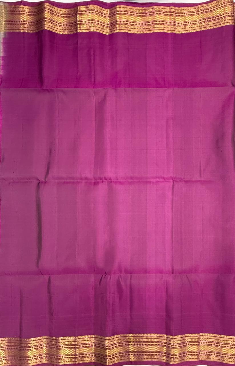 VSF1282 - purple color body , pallu,blouse - Pure silk saree