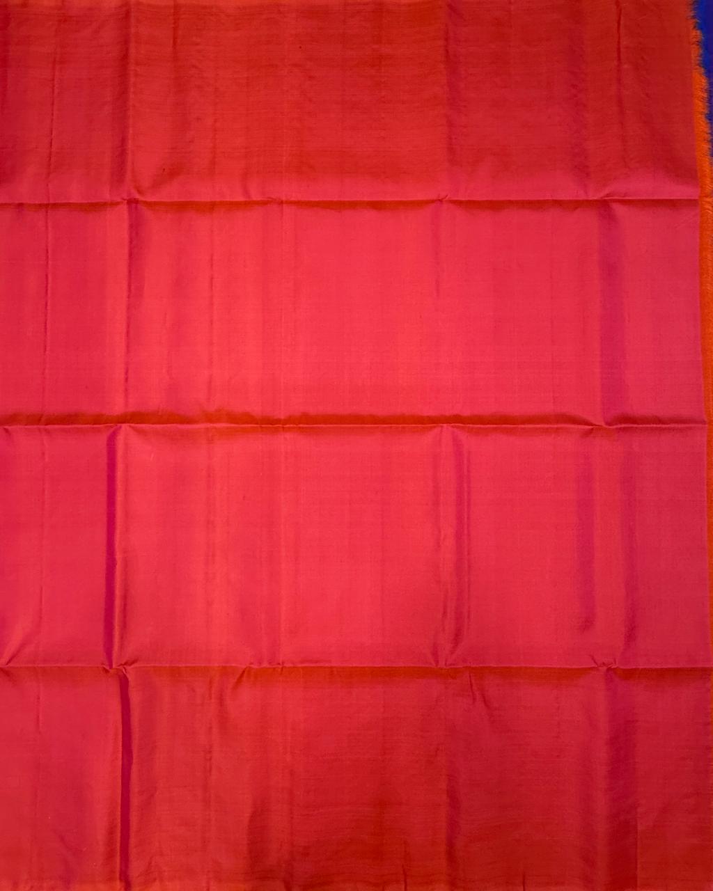 VSF1288 - pinkish orange color body , pallu,blouse - Pure silk saree