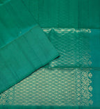 VSF1296 - peacock green color body , pallu,blouse - Pure silk saree