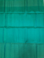 VSF1296 - peacock green color body , pallu,blouse - Pure silk saree