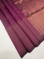 VSF1297 - purple color body , pallu,blouse - Pure silk saree