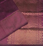 VSF1297 - purple color body , pallu,blouse - Pure silk saree