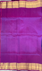 VSF1299 - navy blue color body , violet color pallu,blouse - Pure silk saree