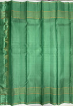 VSF1310 - grey color body , sea blue color pallu,blouse - Pure silk saree