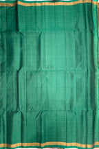 VSF1312 - chocolate brown color body , peacock green color pallu,blouse - Pure silk saree