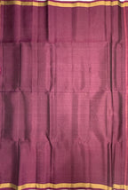 VSF1316 - mustard color body , purple color pallu,blouse - Pure silk saree
