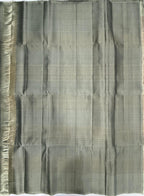 VSF1319 - rust orange color body , grey color pallu,blouse - Pure silk saree