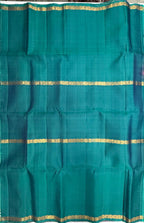 VSF1334 - light lavender color body , peacock green color pallu,blouse - Pure silk saree