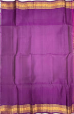 VSF1339 - rust orange color body , violet color pallu,blouse - Pure silk saree