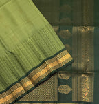VSF1341 - pastel green color body , green color pallu,blouse - Pure silk saree