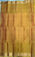 VSF1350 - rani pink color body , yellow color pallu,blouse - Pure silk saree