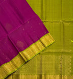 VSF1346 - purple color body , green color pallu,blouse - Pure silk saree