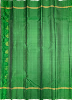 VSF1359 - grey color body , green color pallu,blouse - Pure silk saree