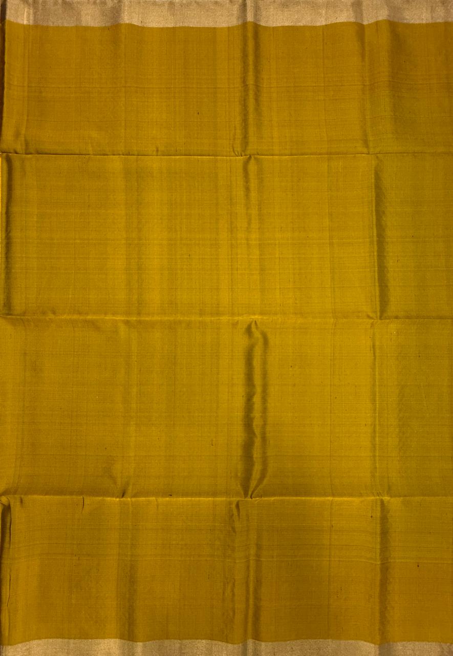 VSF1361 - purple color body , yellowish green color pallu,blouse - Pure silk saree