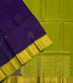 VSF1347 - violet color body , green color pallu,blouse - Pure silk saree