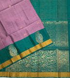 VSF1364 - lavender color body , peacock green color pallu,blouse - Pure silk saree