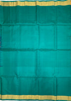 VSF1365 - multi color body , peacock green color pallu,blouse - Pure silk saree