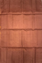 VSF1366 - golden yellow color body , chocolate brown color pallu,blouse - Pure silk saree