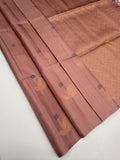 VSF1371 - onion pink color body , pallu,blouse - Pure silk saree