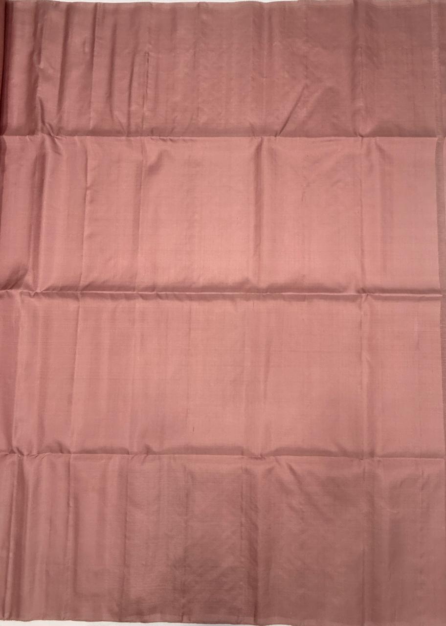 VSF1371 - onion pink color body , pallu,blouse - Pure silk saree