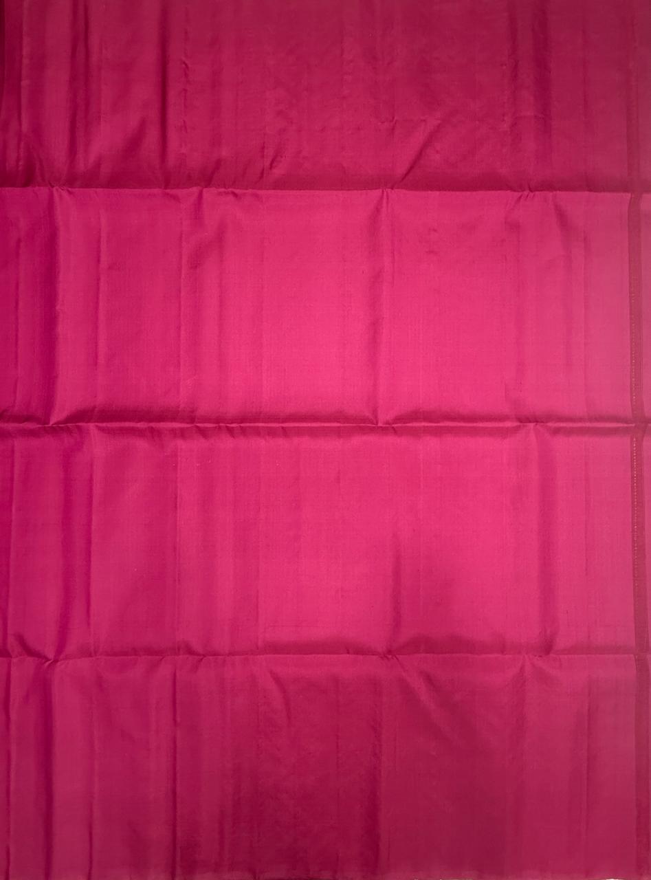 VSF1372 - rani pink color body , pallu,blouse - Pure silk saree
