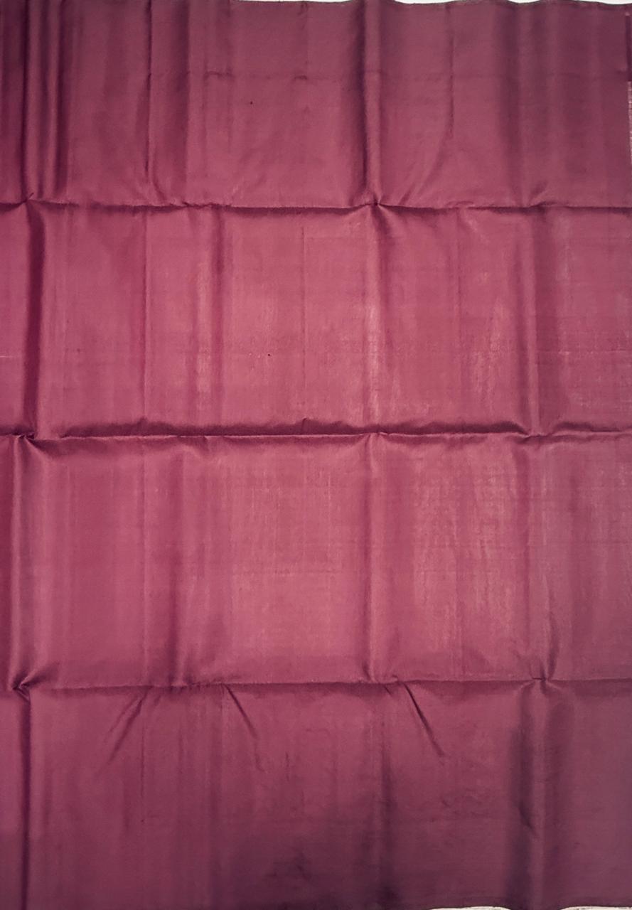 VSF1373 - light lavender color body , purple color pallu,blouse - Pure silk saree