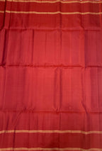 VSF1374 - chocolate brown color body , maroon color pallu,blouse - Pure silk saree