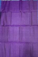 VSF1376 - blue color body , violet color pallu,blouse - Pure silk saree