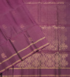 VSS504 - dark purple color body, pallu , blouse pure silk saree