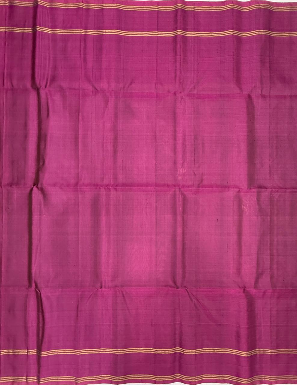 VSS506 - purple color body, pallu , blouse pure silk saree
