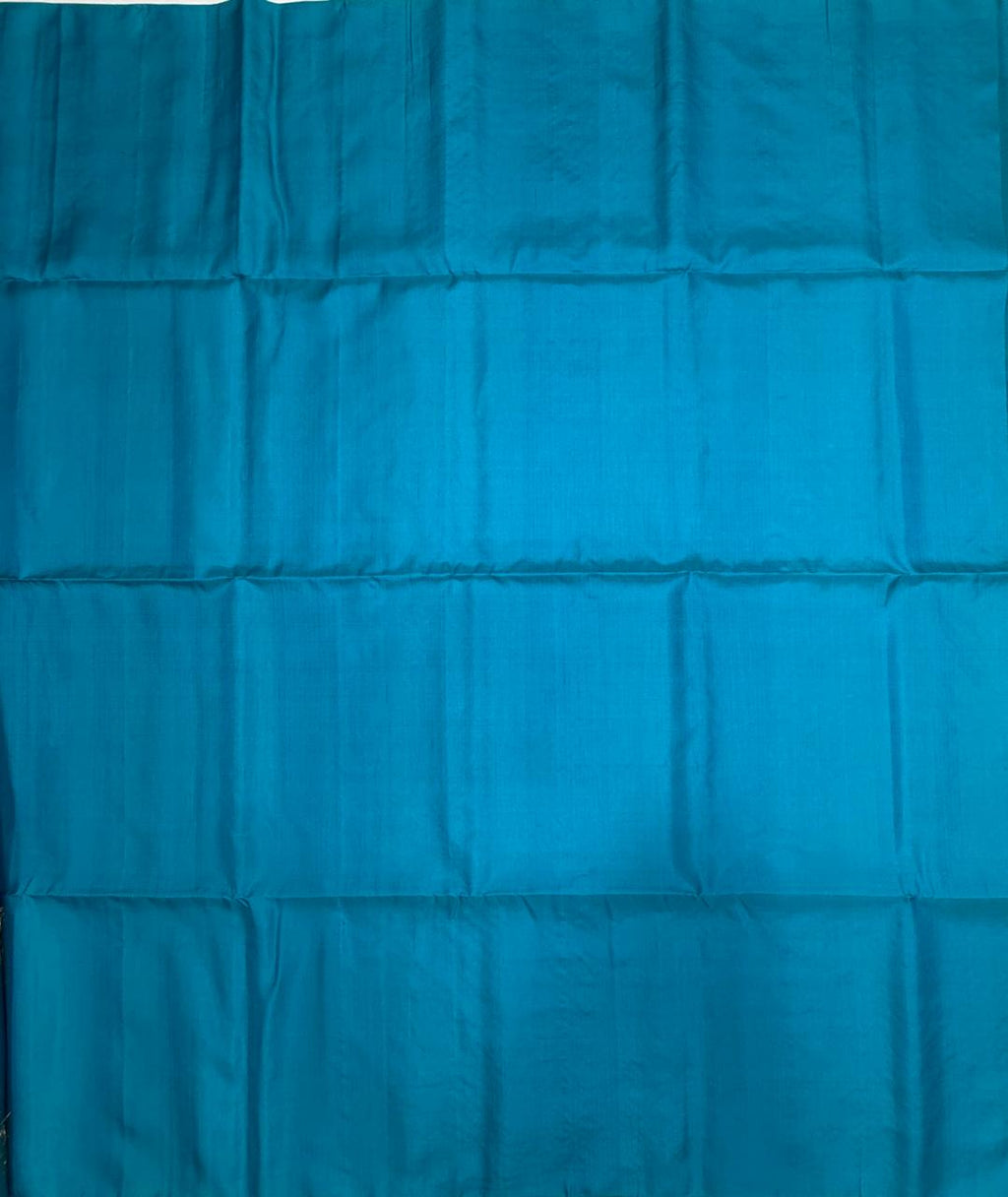 VSS512 - blue color body, pallu , blouse pure silk saree
