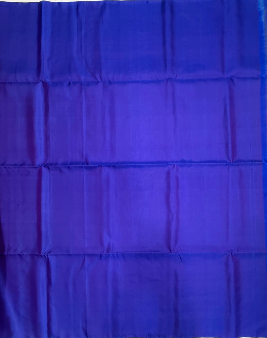 VSS515 - royal blue color body, pallu , blouse pure silk saree