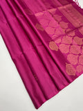 VSS517 - light purple color body, pallu , blouse pure silk saree