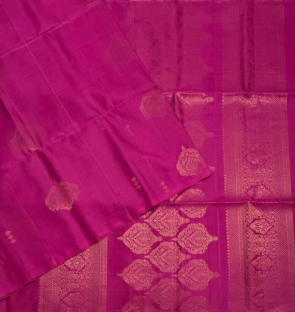 VSS517 - light purple color body, pallu , blouse pure silk saree