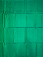 VSS518 - peacock green color body, pallu , blouse pure silk saree