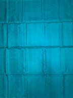 VSS519 - teal blue color body, pallu , blouse pure silk saree