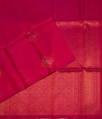 VSS522 - dark pink color body, pallu , blouse pure silk saree