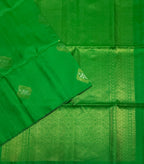 VSS524 - green color body, pallu , blouse pure silk saree