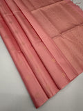 VSS528 - baby pink color body, pallu , blouse pure silk saree