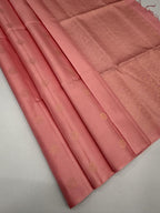 VSS528 - baby pink color body, pallu , blouse pure silk saree